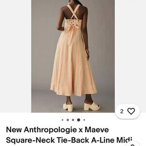NWT Anthropologie Women's Orange and Pink Dress